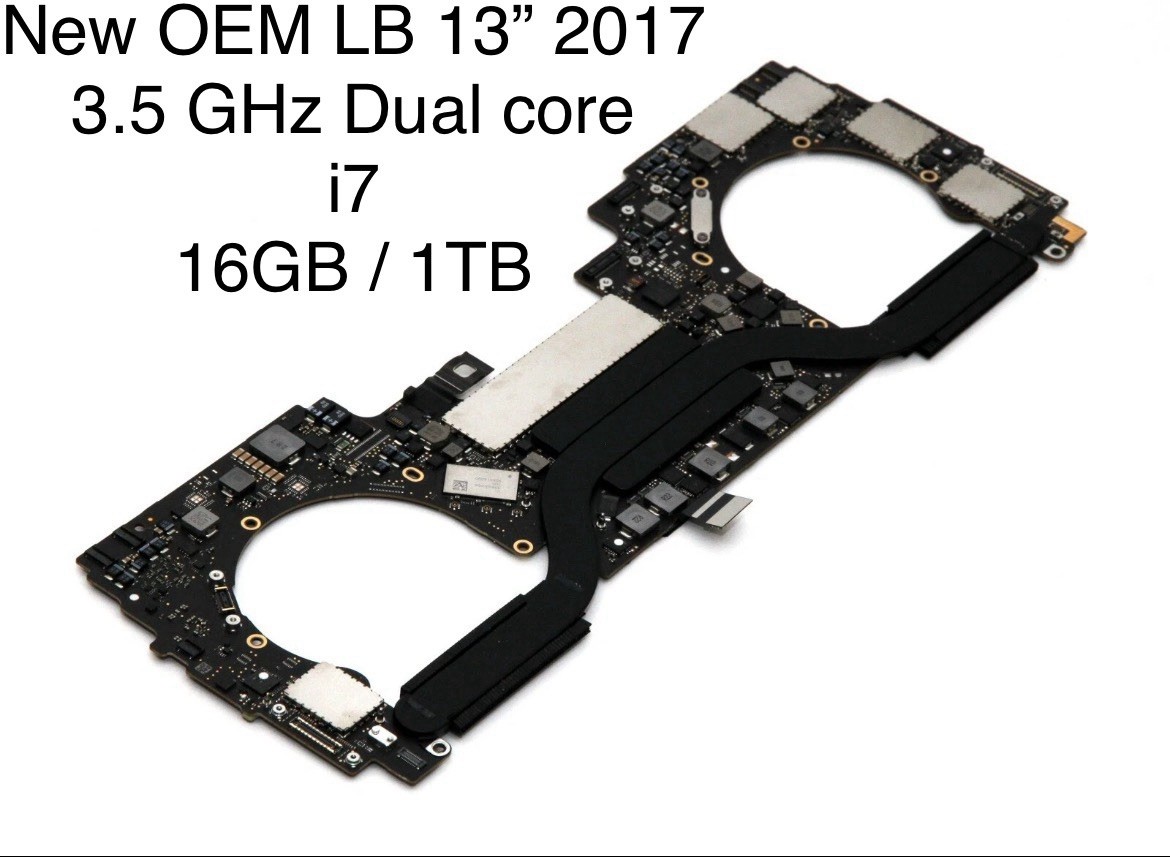 New OEM MacBook Pro 13" A1706 2017 Logic Board 3.5GHz i7 16GB 1TB SSD