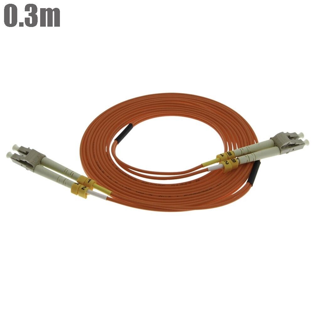0.3M - 50M LC to LC Duplex Multi Mode 62.5/125 Fiber Optic Optical Patch Cable