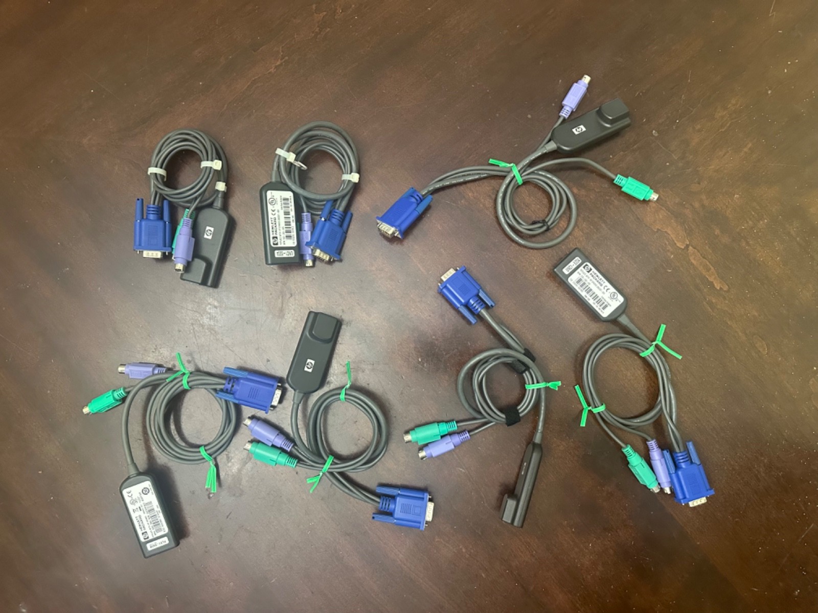 QTY: 7 - HP 396632-001 286597-001 KVM Interface Console Cable Cat 5 RJ45 to VGA