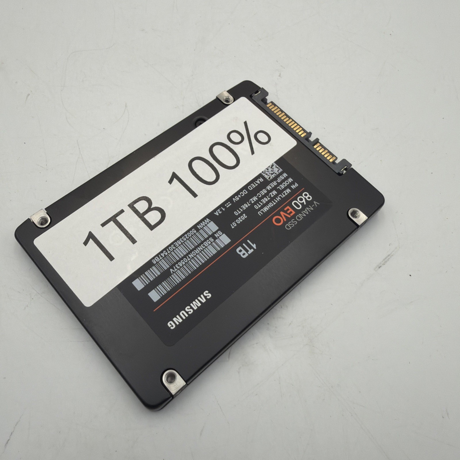Samsung 860 EVO 1TB Internal, 2.5 inch MZ-76E1T0B Solid State Drive-100% Health