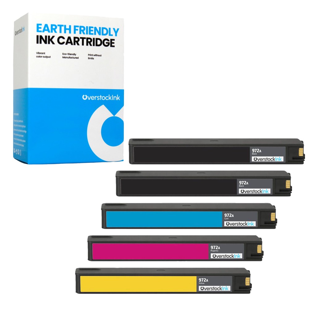 OSI 5-Pack Compatible 972A Printer Ink Cartridges for HP PageWide Pro 452dn