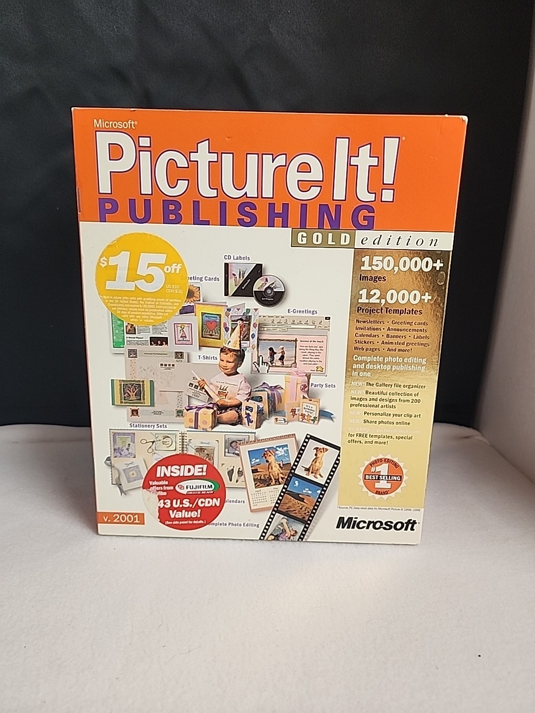 Microsoft Picture It Publishing Gold Edition v. 2001 PC Sealed Priority