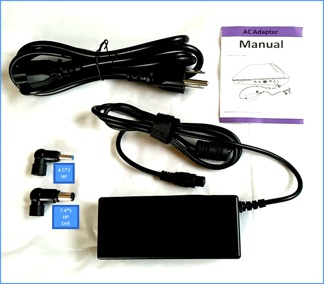 65W 45W Laptop AC Adaptor Charger 19V Power Supply Cord Supply Charger Deli HP