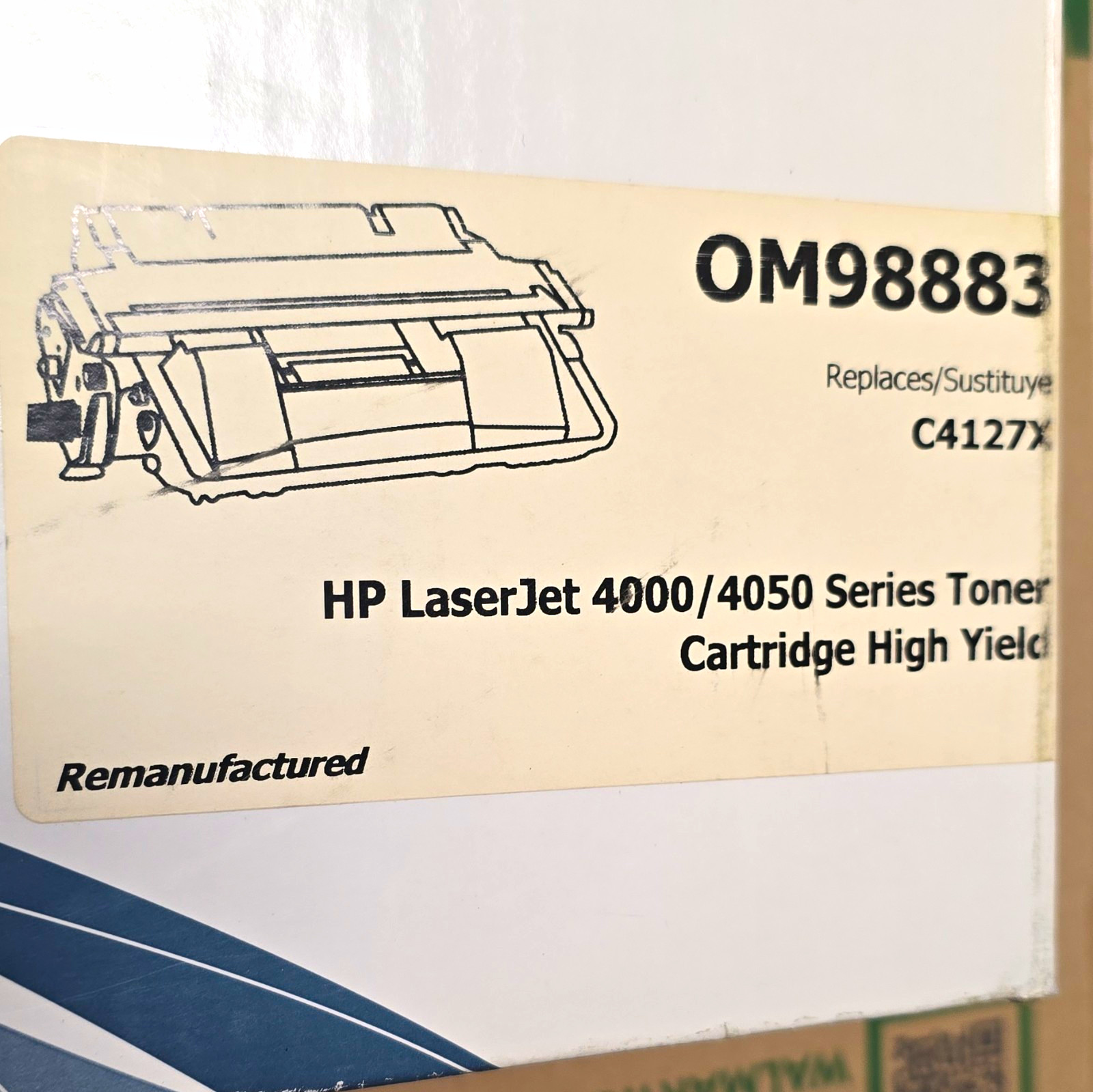 OfficeMax OM98883 Black Reman Laser Toner Cartridge C4127X for HP 4000/4050