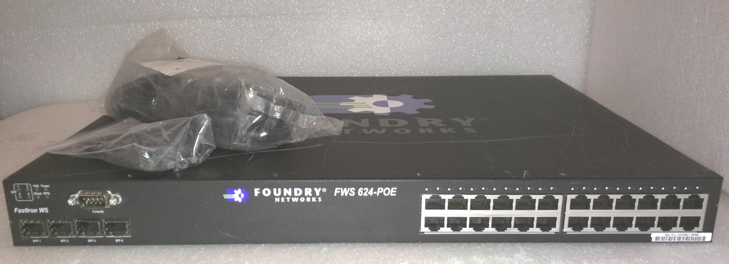 Brocade Foundry FastIron FWS624-POE 20 Port Fast Ethernet POE + 4 x SFP GE Combo