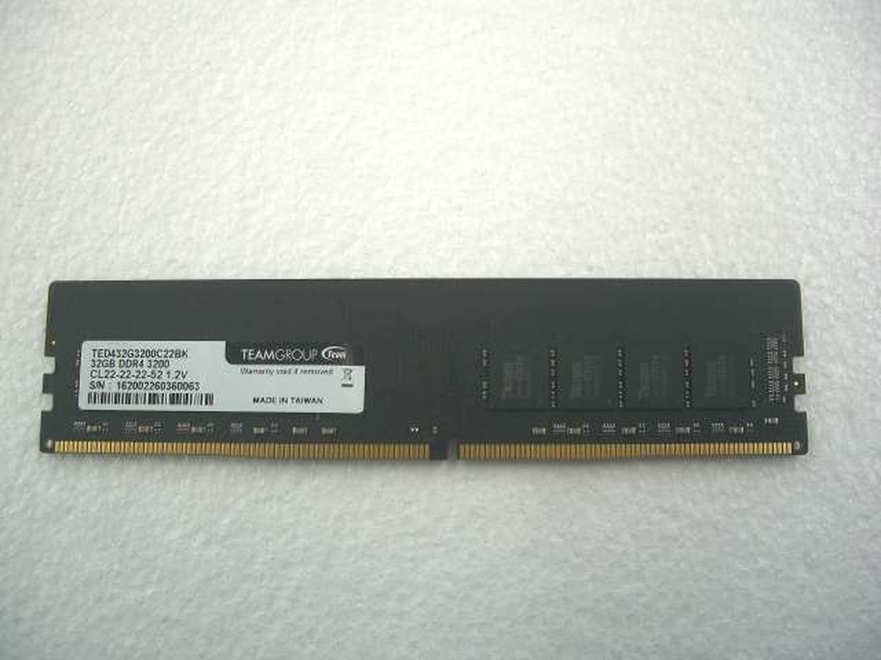TEAM TED432G3200C22BK DDR4 32GB 3200MHz Laptop RAM SO‑DIMM Single Module