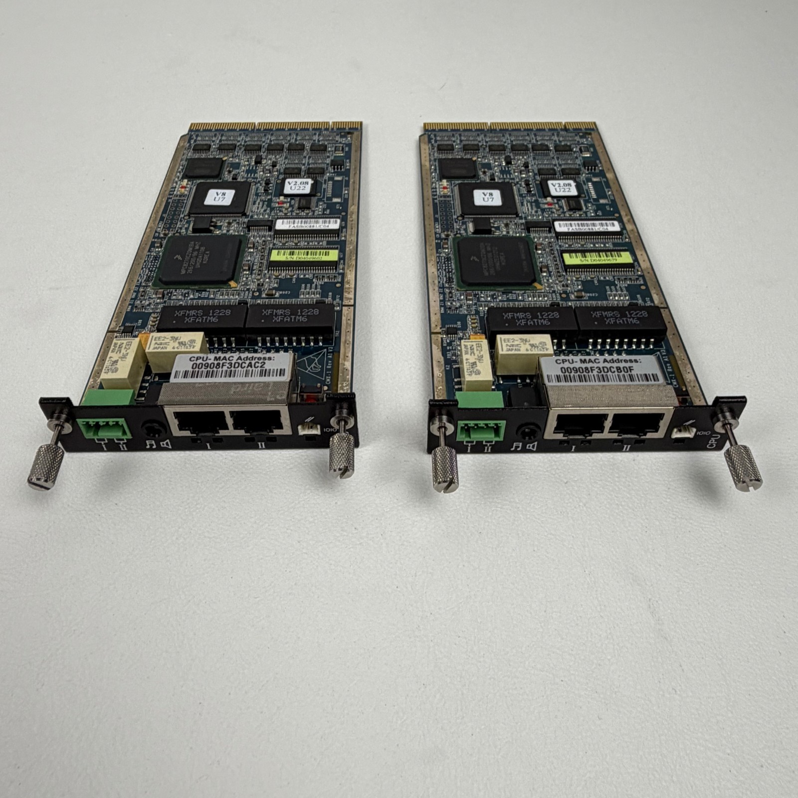 Pair 2x AudioCodes CMX-1 FASB00881/C04 CPU Module for Mediant 1000 VOIP System