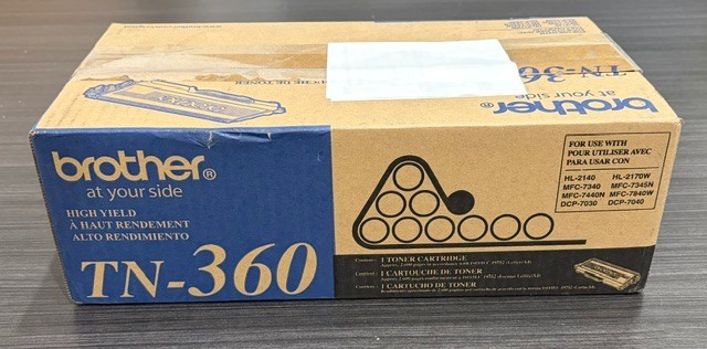 Brother TN-360 High Yield Toner Cartridge - Black - OEM Genuine Original