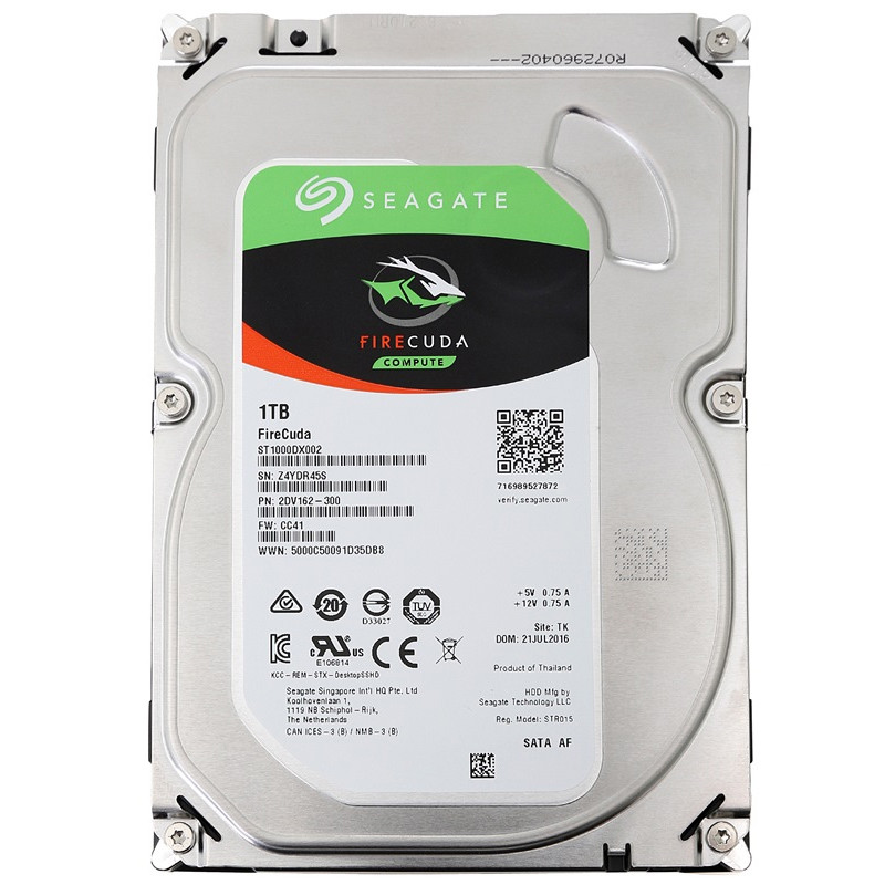 Seagate ST1000DX002 1TB Solid State Hybrid Drive for Desktop 7200rpm SATA 6Gb/s
