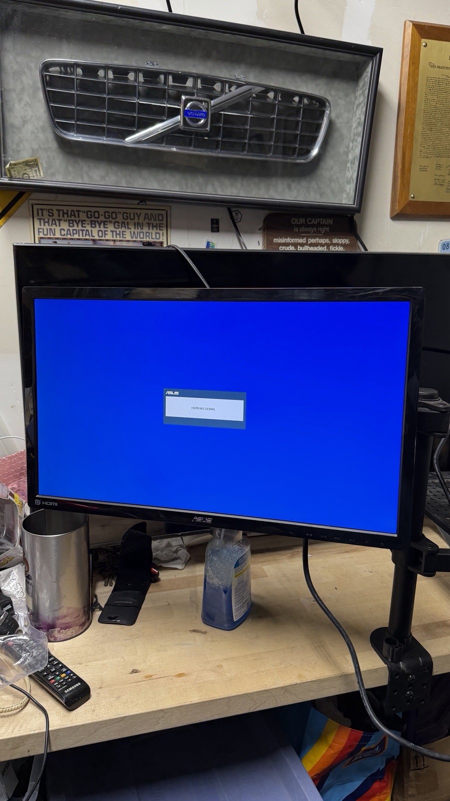ASUS VE248Q 24” LCD Monitor HDMI DVI VGA | Powers On