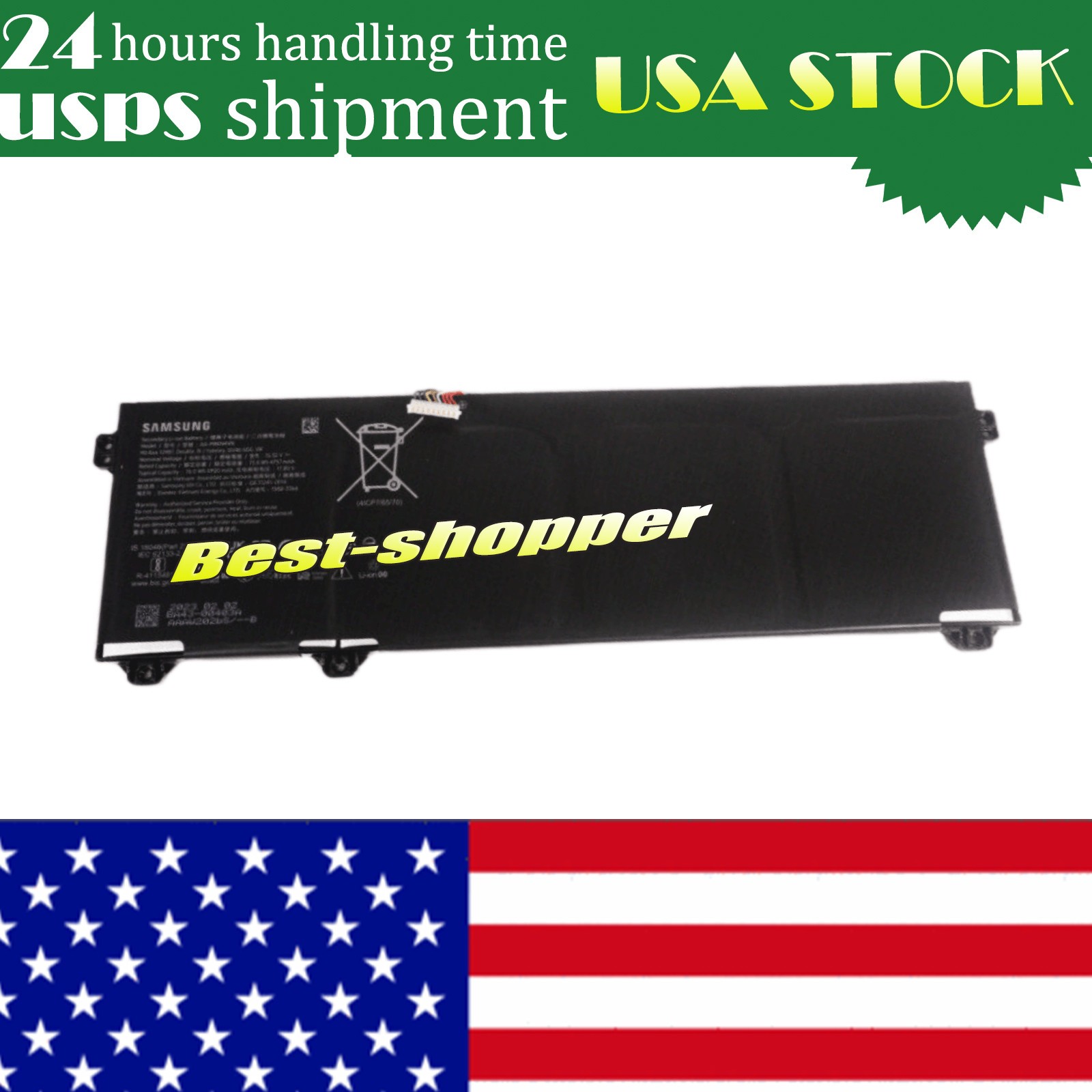 USA New Genuine AA-PBKN4VN Battery for Samsung NP960XFH-XA1US 73.8Wh 4757mAh