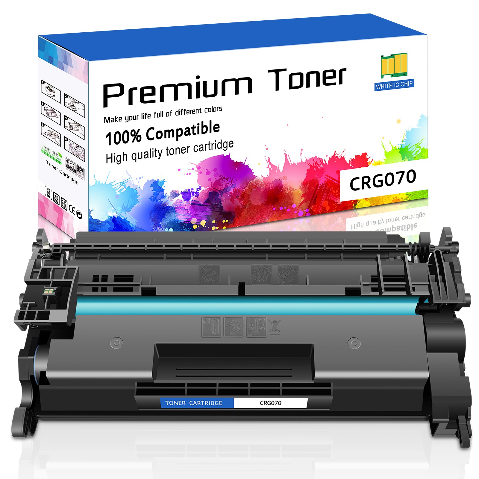 1PK CRG070 Black Toner Cartridge With Chip for Canon LBP246dw LBP247dw MF467dw