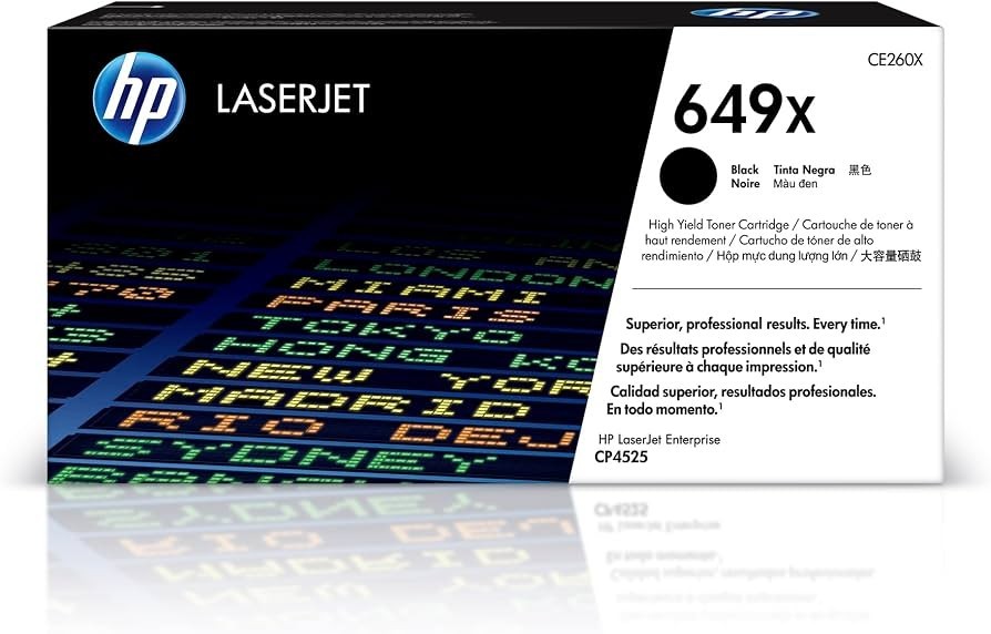 HP 649X CE260X Black LaserJet Enterprise Toner Cartridge for CP4525 Genuine
