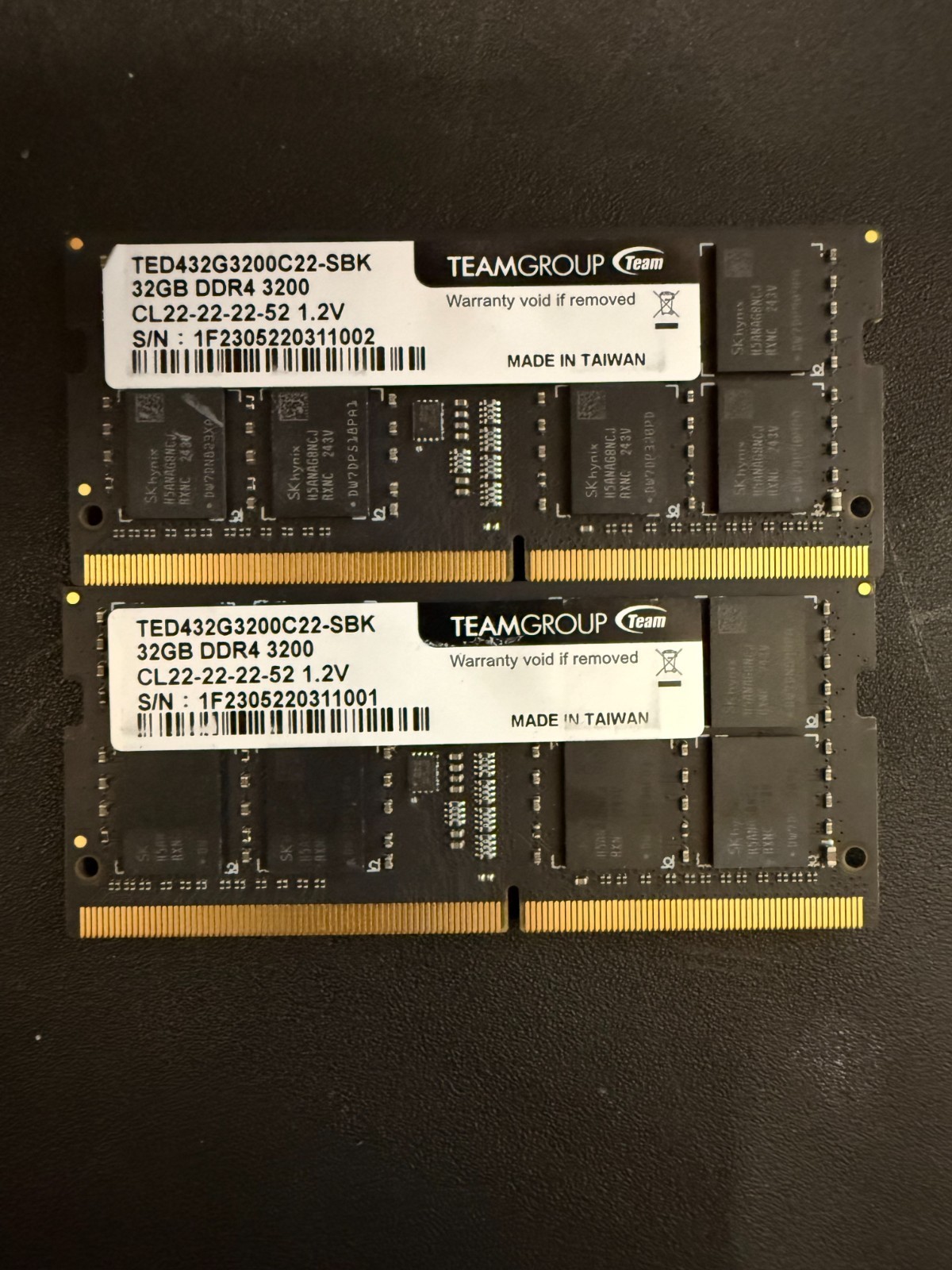 TEAMGROUP Elite 64GB Kit 2x32GB DDR4-3200 PC4-25600 SODIMM TED432G3200C22-SBK