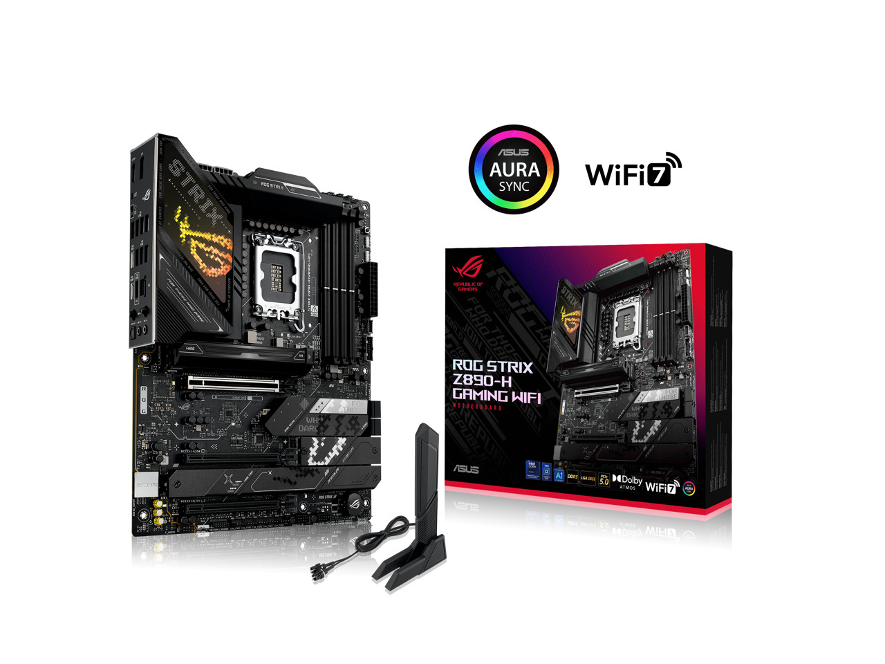 ASUS ROG STRIX Z890-H GAMING WIFI Z890 LGA 1851 ATX motherboard, Intel Core Ultr