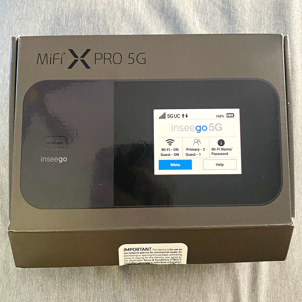 Inseego MiFi X PRO 5G Black Wi-Fi Hotspot Modem for T-Mobile