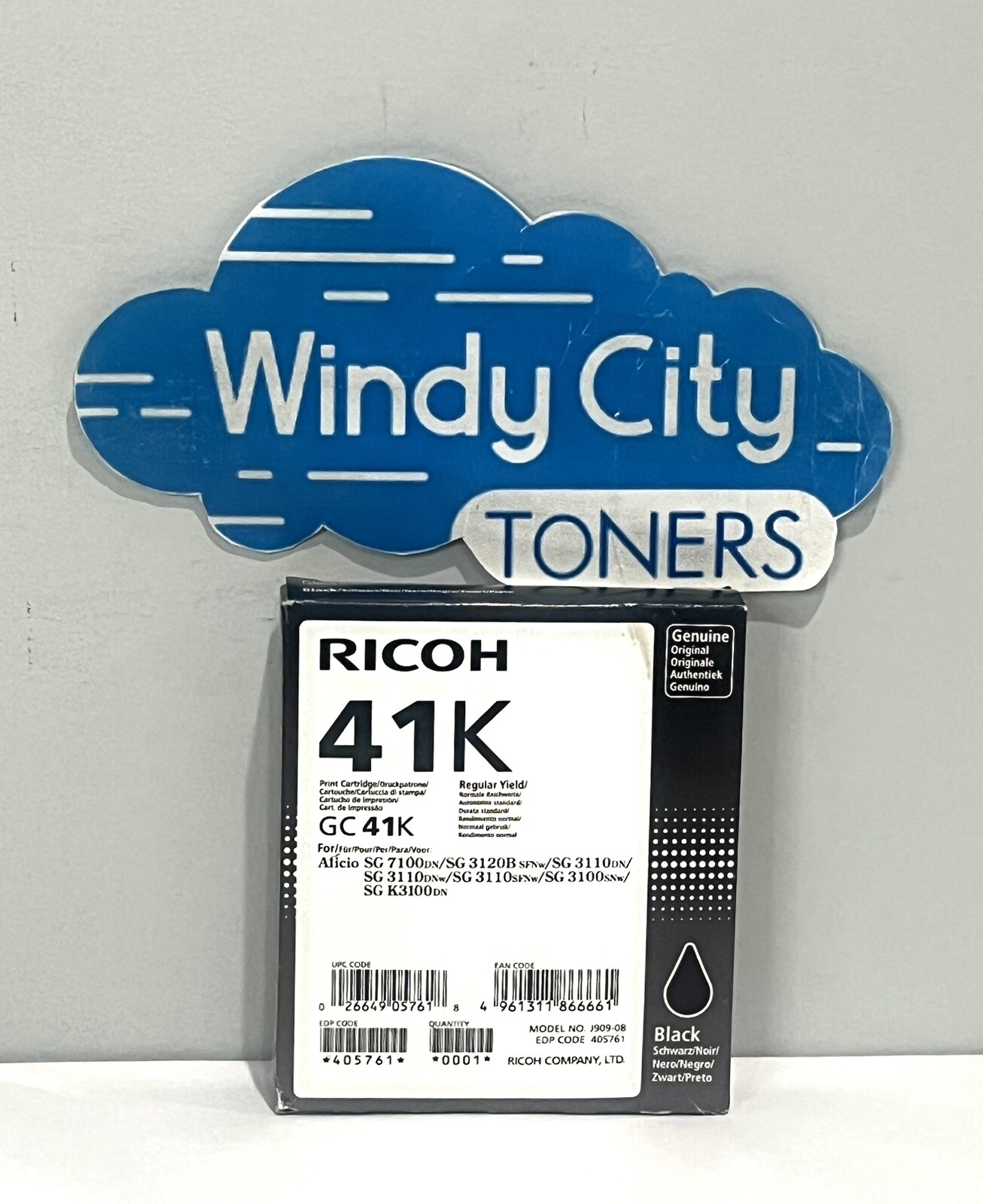 Ricoh 405761 41K Black Ink Cartridge Aficio SG 3110DN SG 2110N Genuine  NEW