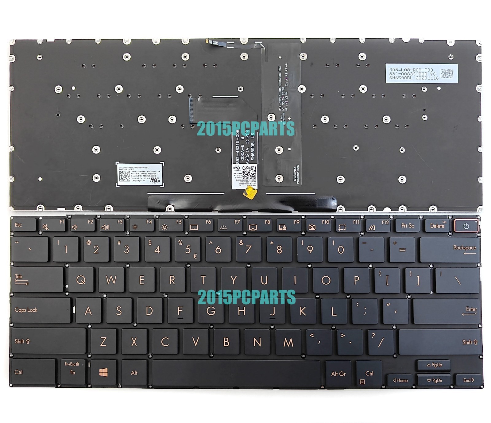 Asus Zenbook S UX393 UX3000E UX393JA UX393EA 11th Gen Intel Backlit Keyboard US