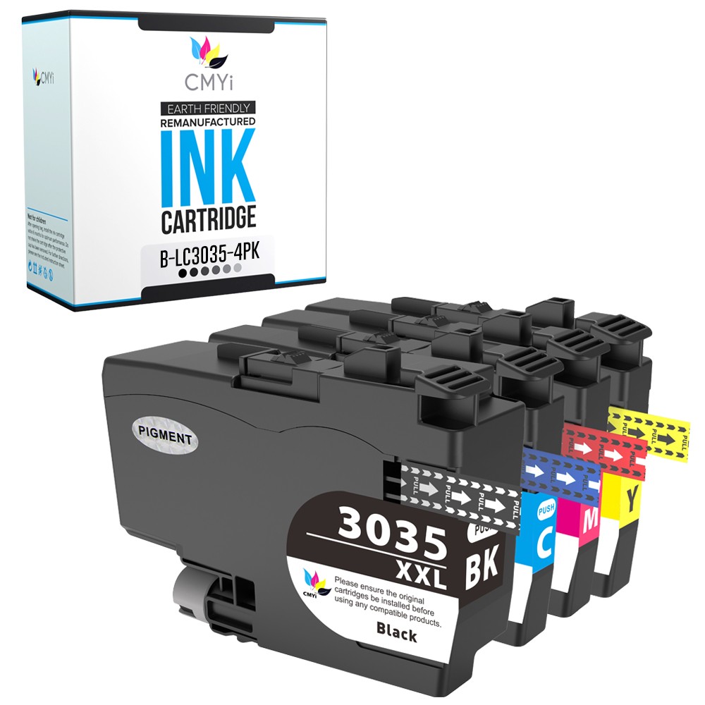 CMYi 4-Pack Compatible LC3035 Ink Cartridges Combo fits Brother MFC-J815DW XL