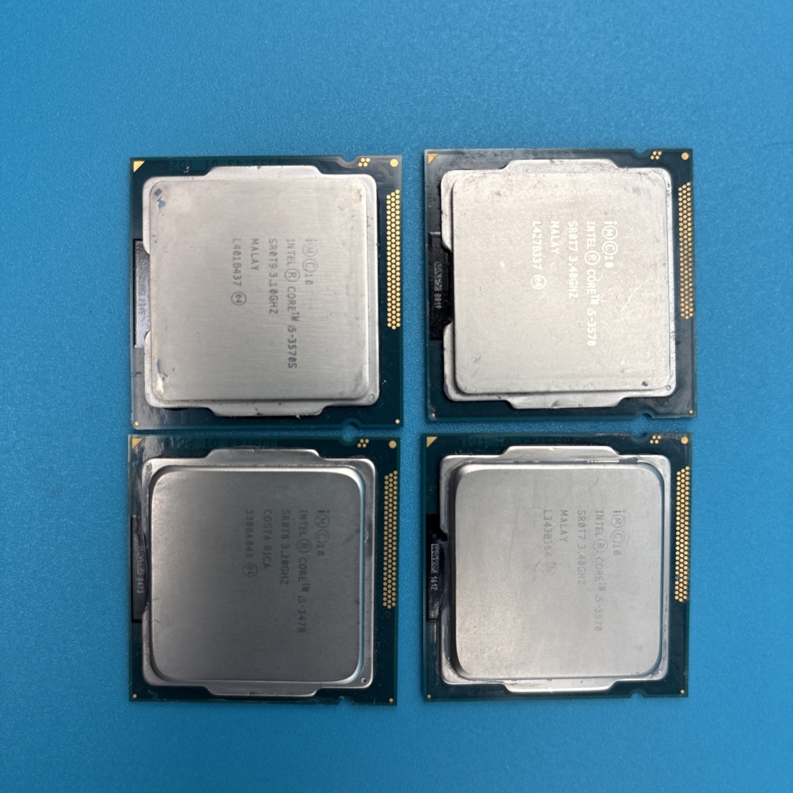 Lot Of Four Intel i5 CPUs (2x) 3570 3.4ghz, 3570s 3.4ghz, 3470 3.2ghz