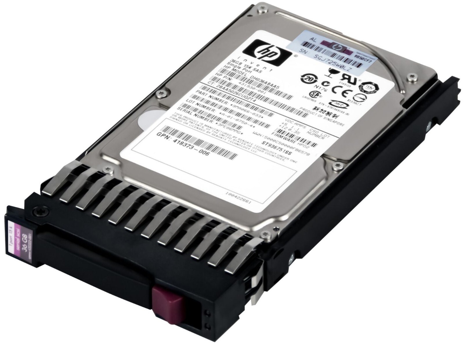 HARD DRIVE HP 431930-001 DH036ABAA5 36GB 15K 16MB SAS 2.5''