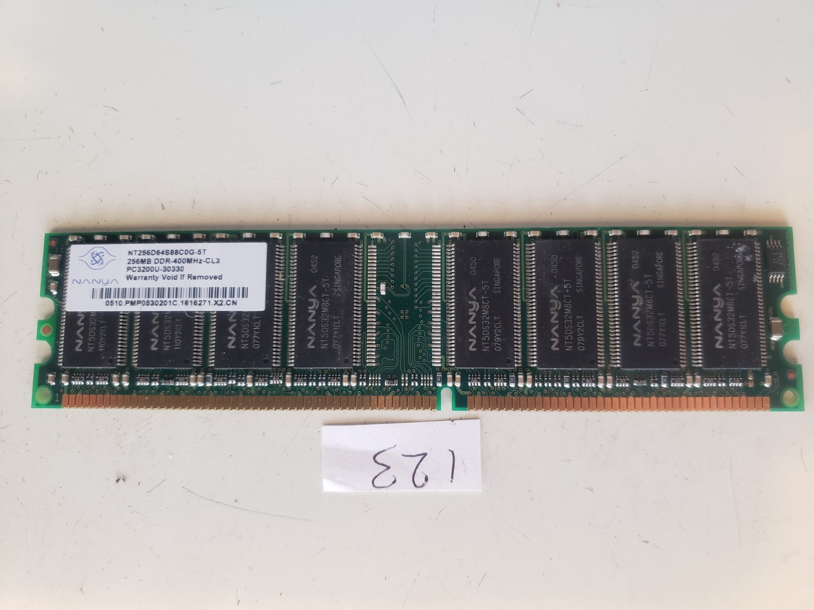 NANYA 256mb DDR-400mhz-CL3 PC3200U-30330 0510.PMPO530201C.1816271.x2.cn #123