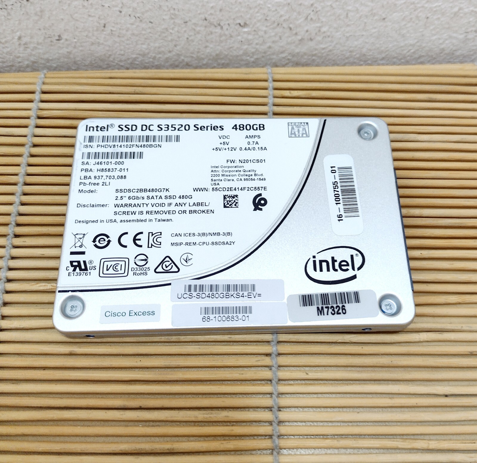 Cisco UCS-SD480GBKS4-EV 480GB 2.5 inch Enterprise Value 6G SATA SSD