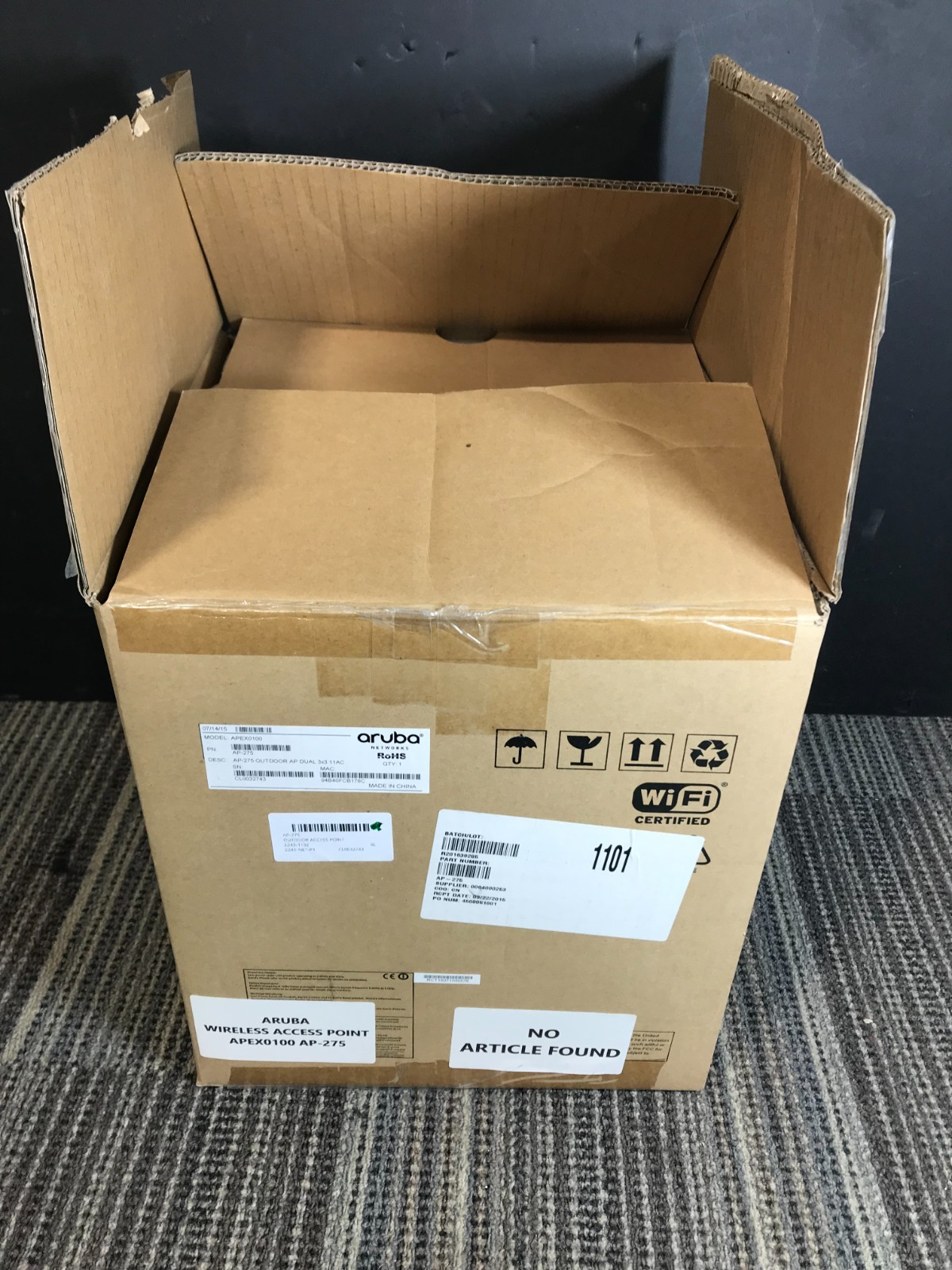 Aruba AP-275 Outdoor AP Dual Radio 3x3 MIMO 802.11ac AP HPE JW178A APEX0100*NEW