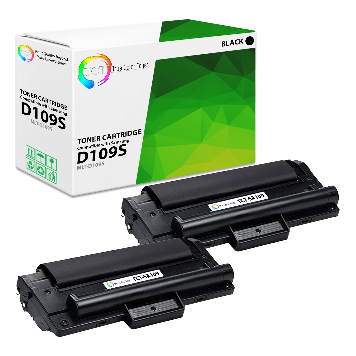 TCT 2PK Black MLT-D109S Toner Cartridges For Samsung SCX-4300 printer series