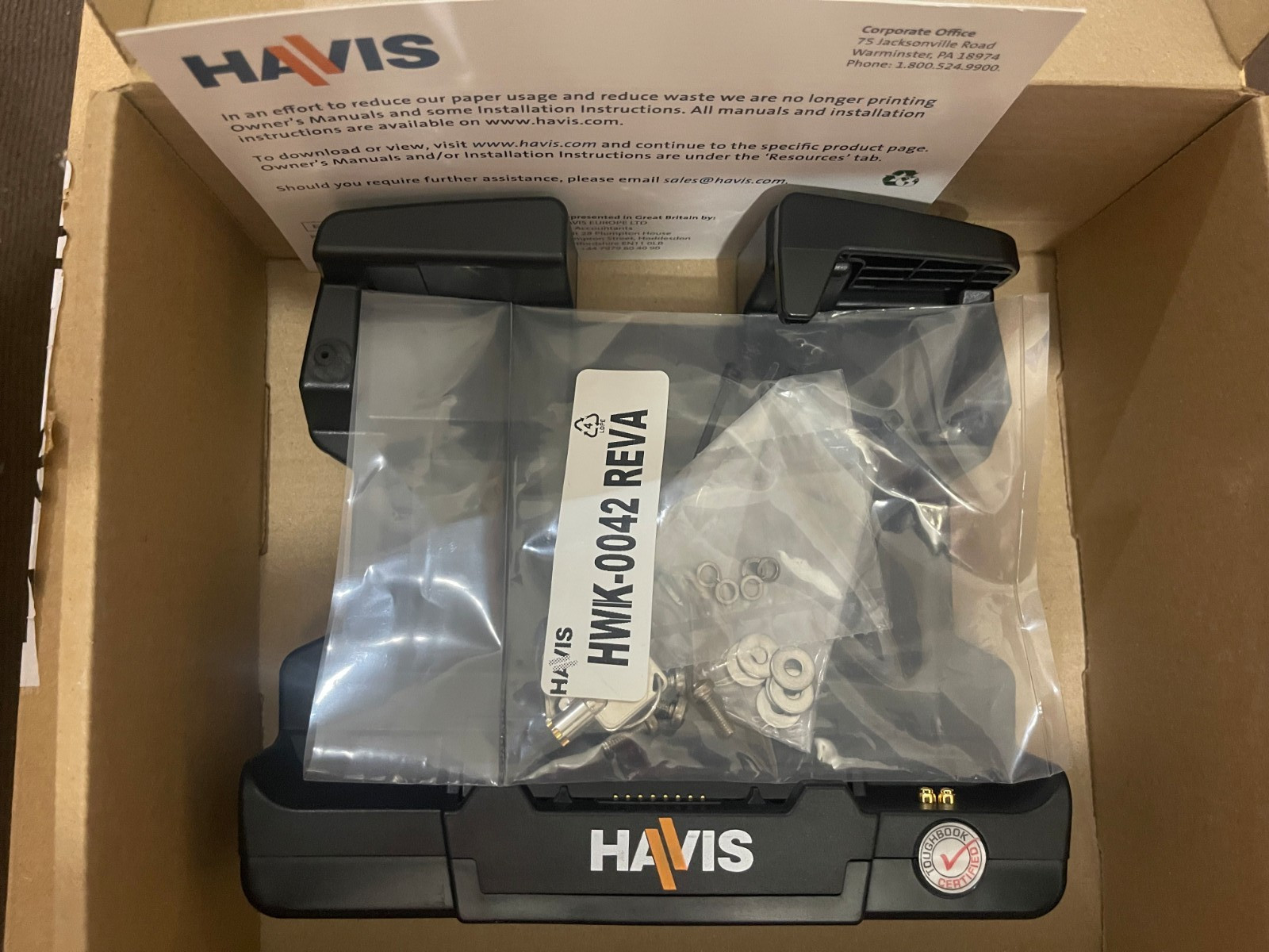 New Havis DS-PAN-1301-2 Panasonic Toughbook FZ-L1 Tablet Docking Station (New)