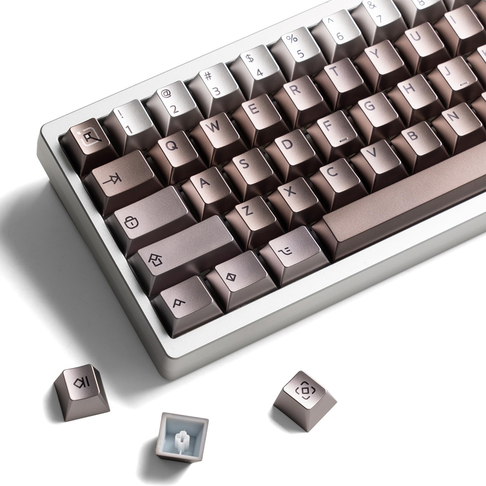 Gaming Cherry Keycaps Metal Set 112 Custom Coffee Mechanical Keyboard MX Pull