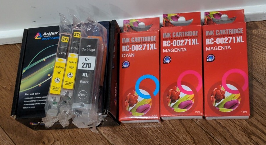 Lots of 6 Replacement Ink Cartridges Canon PIXMA Printers RC-00271 XL