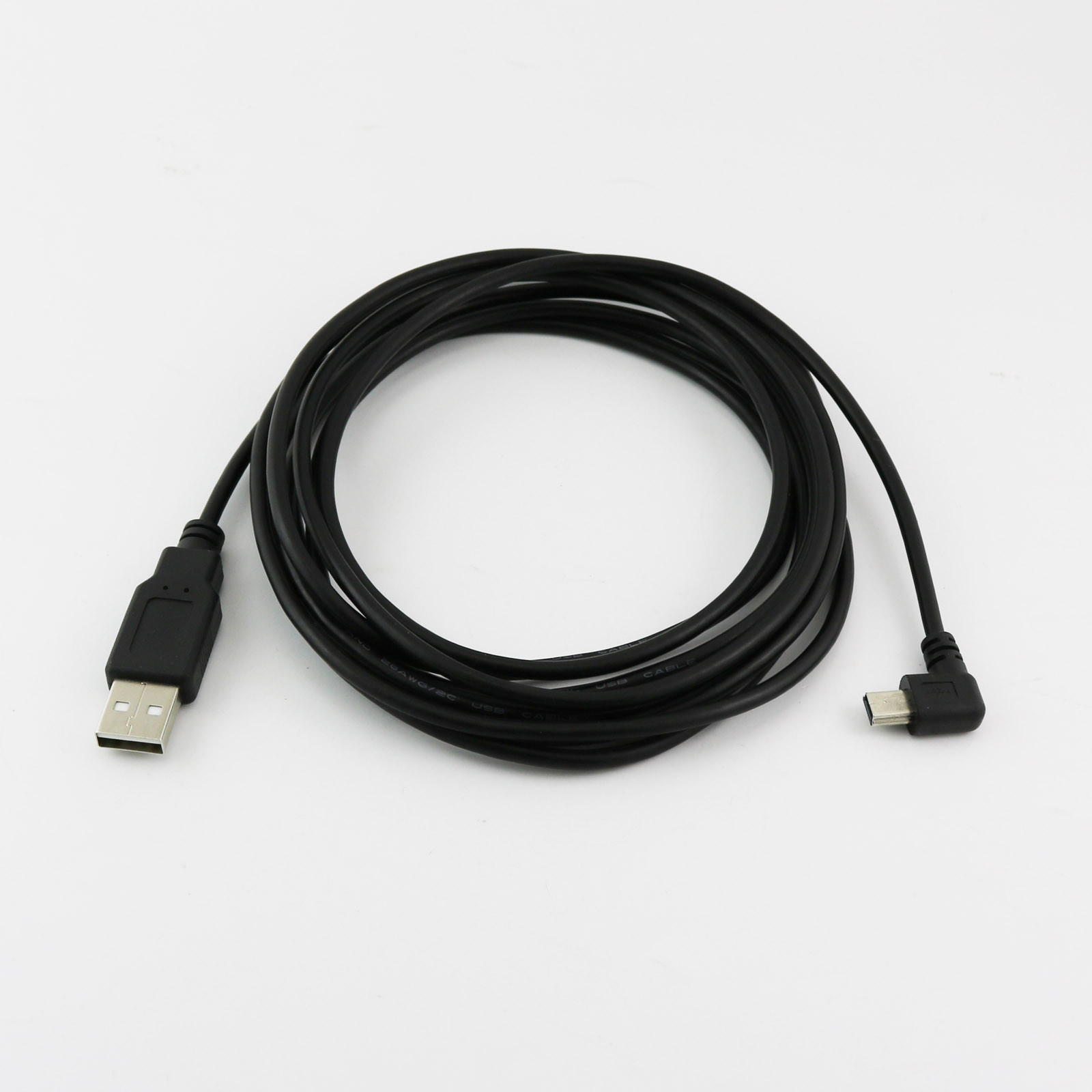 1x 3M Mini USB Male 90 Degree Left Angled to USB 2.0 A Male for Camera Mp4 GPS