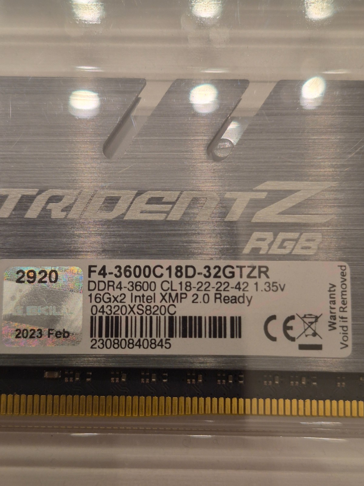 G.SKILL Trident Z RGB DDR4 SDRAM 32GB Kit (2 x 16GB modules)