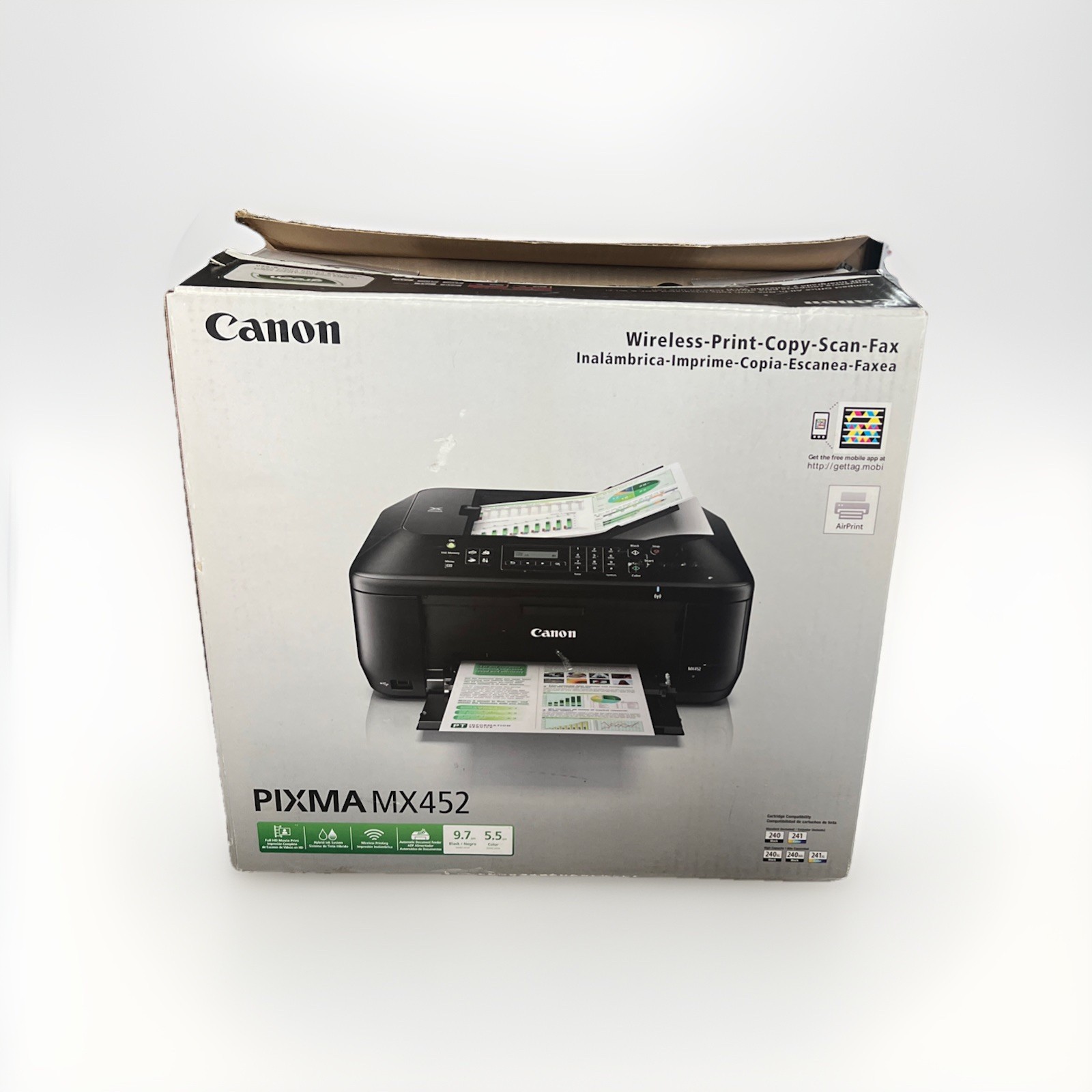 Canon PIXMA MX452 Wireless Inkjet Office All-In-One - Brand New Open Box
