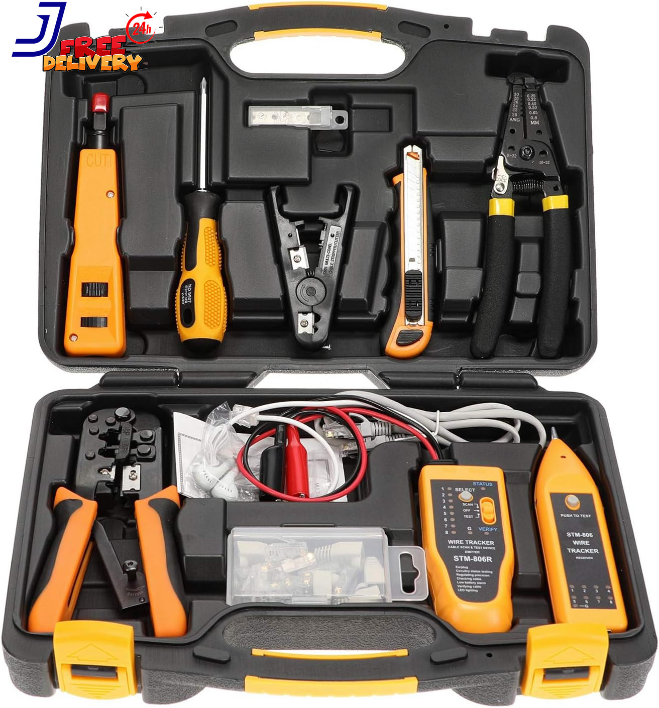 InstallerParts Professional Network Tool Kit 15 In 1 - RJ45 Crimper Tool Cat NEW