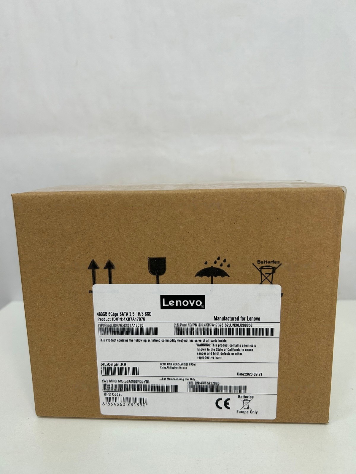 Lenovo 4XB7A17076 02JG532 ThinkSystem 480GB 2.5"SATA 6Gb Entry SSD NEW