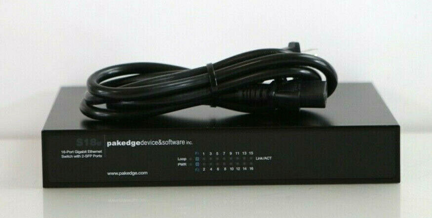 Pakedge Device & Software S18e 16-Port Gigabit Ethernet Switch, 2-SFP Ports A860