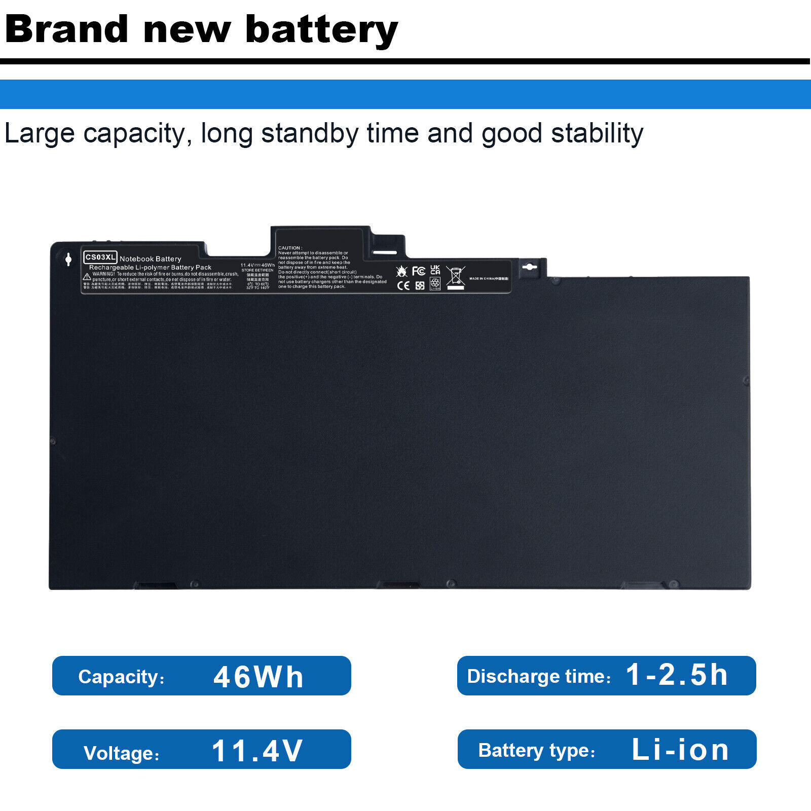CS03XL Battery For HP Elitebook 745 755 840 848 850 G3 G4 HSTNN-UB6S CS03046XL