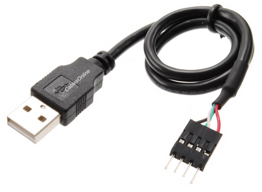 12-inch USB 2.0 A-Male to (1x4) 4-Pin IDC Motherboard Connector Adapter Cable