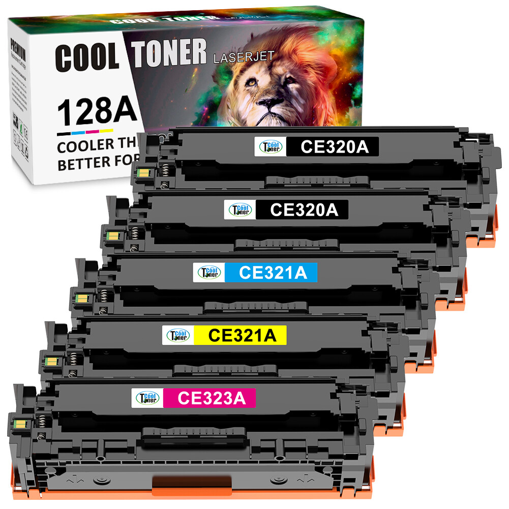 5 PK CE320A - CE323A 128A Color Toner Set For HP LaserJet Pro CM1415FNW CP1525NW