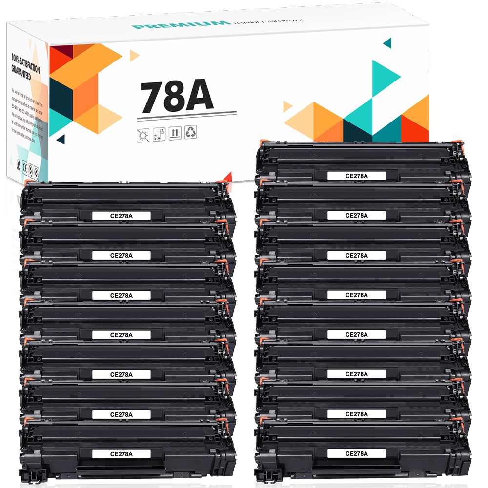 20PK CE278A Black Toner for HP 78A Laserjet Pro P1560 P1567 P1568 P1569 P1600