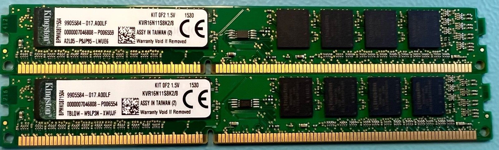 Kingston KVR16N11S8K2/8 8GB Kit (2x4GB) DDR3 1600MHz PC3-12800