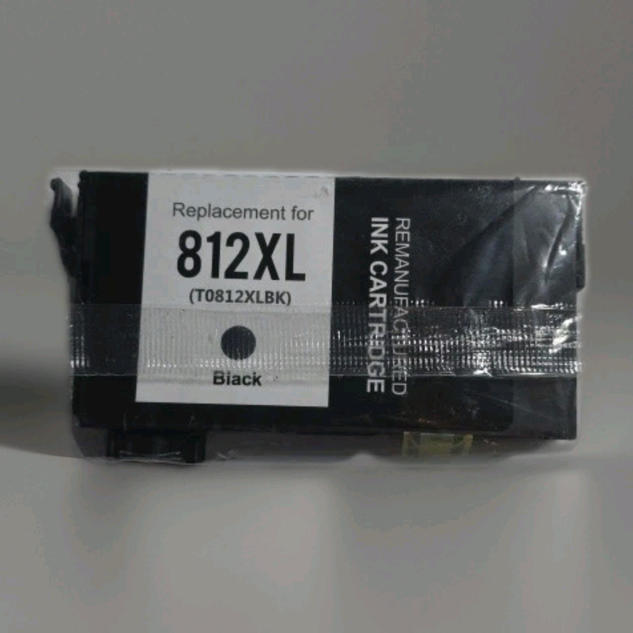 812 XL Ink Cartridge Black Remanufacured Ink Cartridge Sealed (T0812XLBK)
