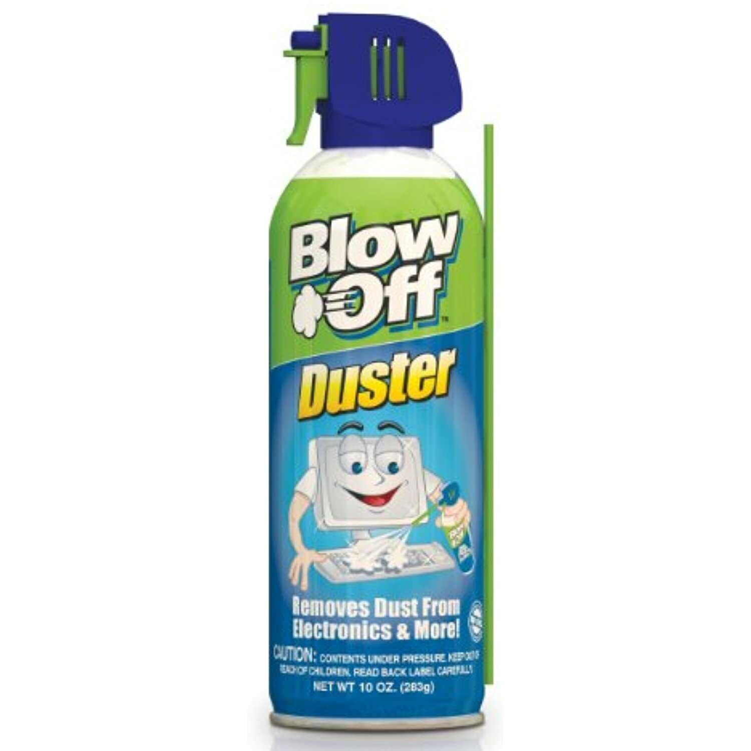 Blow Off Air Duster 10 oz. Can with Nozzle Removes Dust From Electronics & More