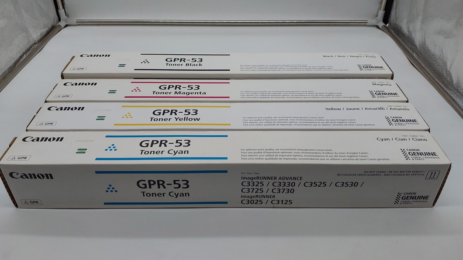 Genuine 1 Set CANON GPR-53 Toner Cartridge Full Set - Black Cyan Yellow Magenta