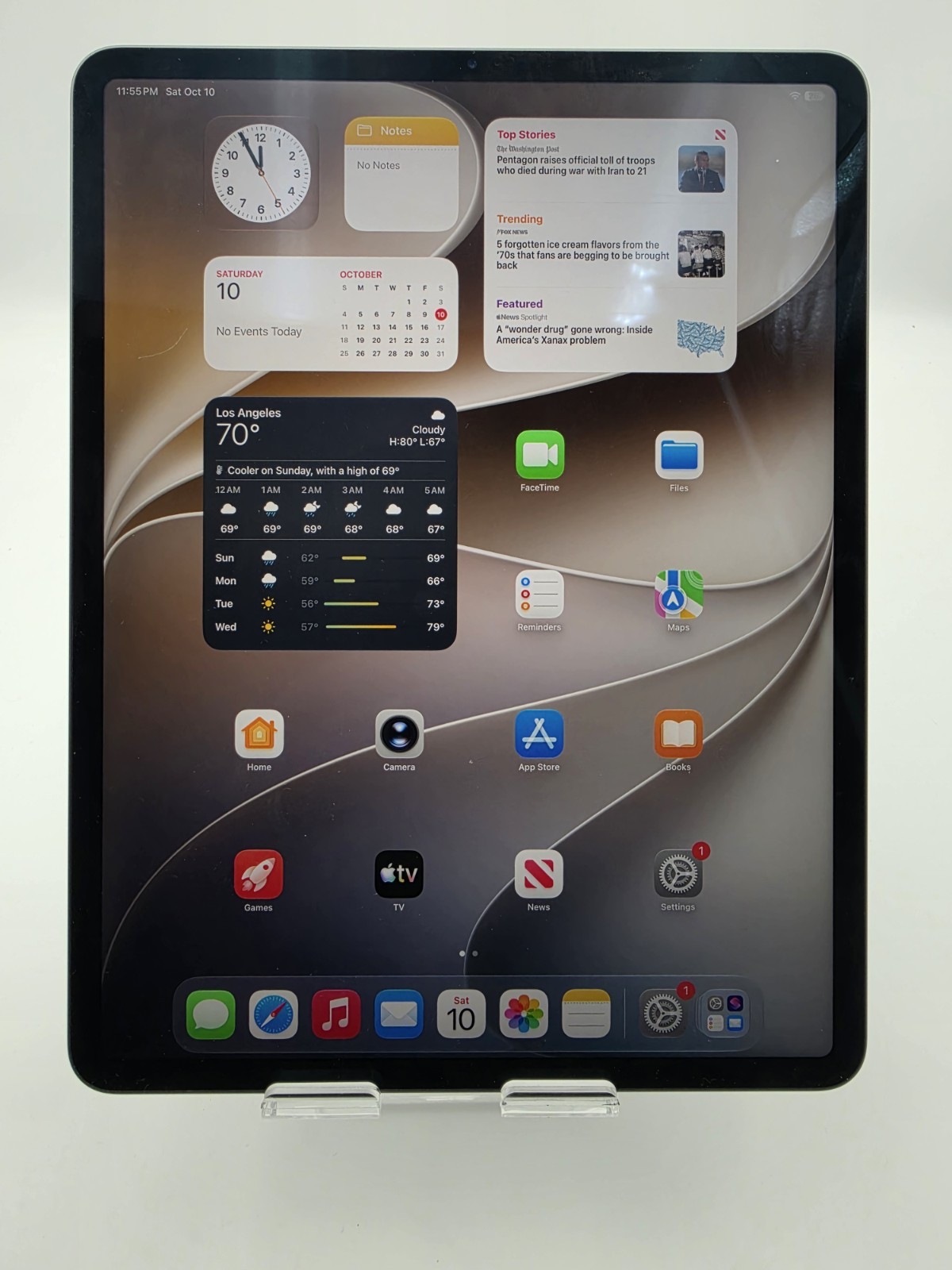 Apple iPad Pro 12.9 4th Gen 128GB Wi-Fi Space Gray Good Condition Silver