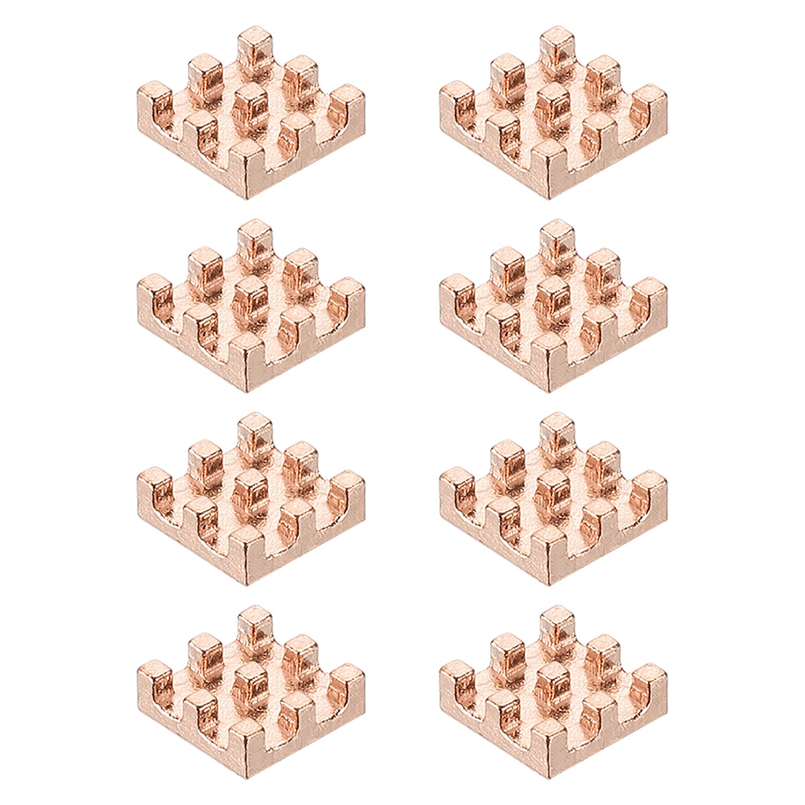 8 Pcs Copper Heatsink 6x6x2mm, Heat Sink Cooler Radiator for Raspberry Pi
