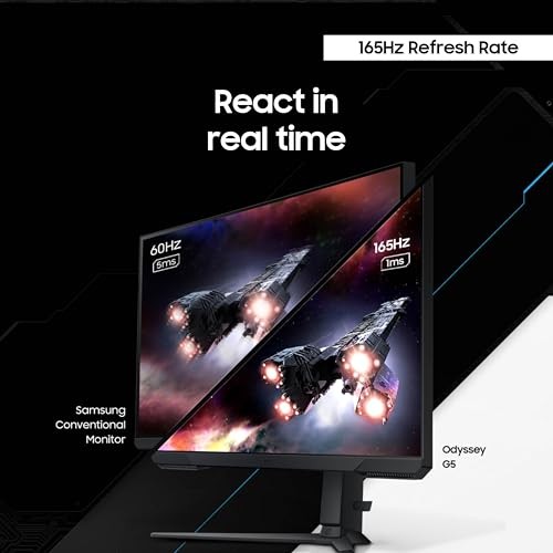 BLACK - SAMSUNG 27" ODYSSEY G51C QHD 165HZ 1MS HDR10 GAMING MONITOR