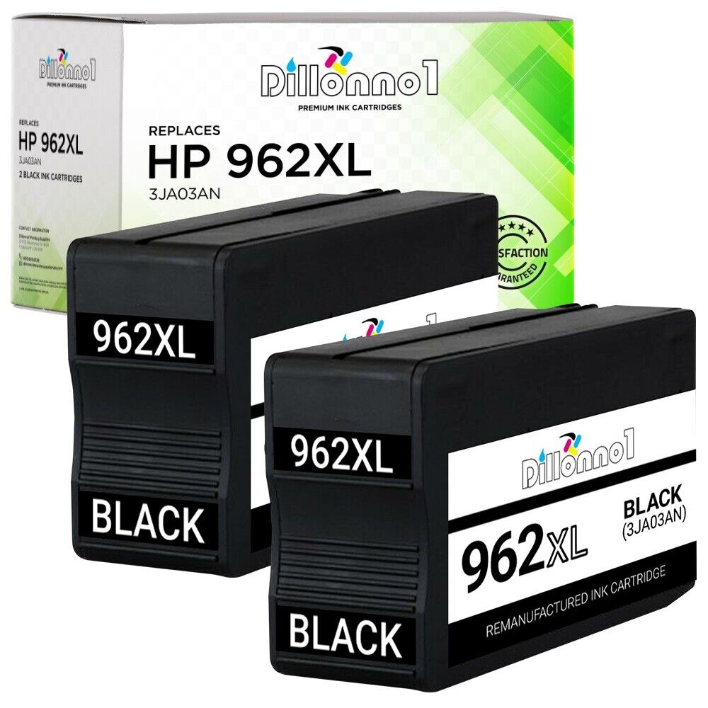 2PK For HP 962XL Black for HP OfficeJet Pro 9010 9015 9018 9020 9025